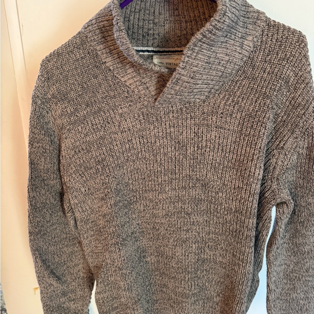 Weatherproof V-Neck Sweater in Heather Gray